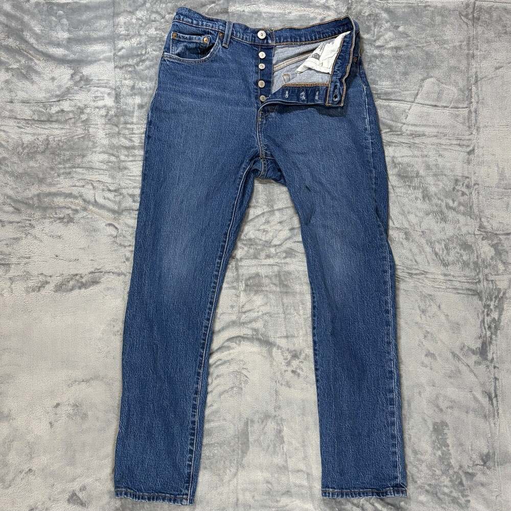 Levis 501 Womens Original Jeans 29x30 Medium Wash Straight Leg Button Fly